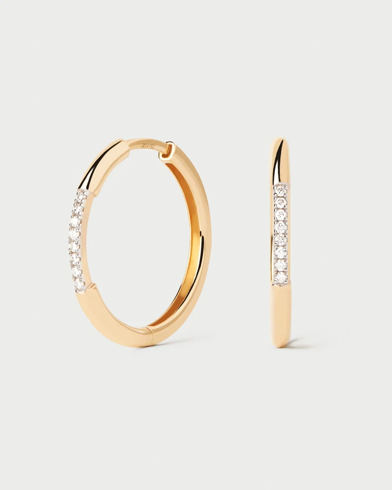 Diamonds and gold Nora hoops