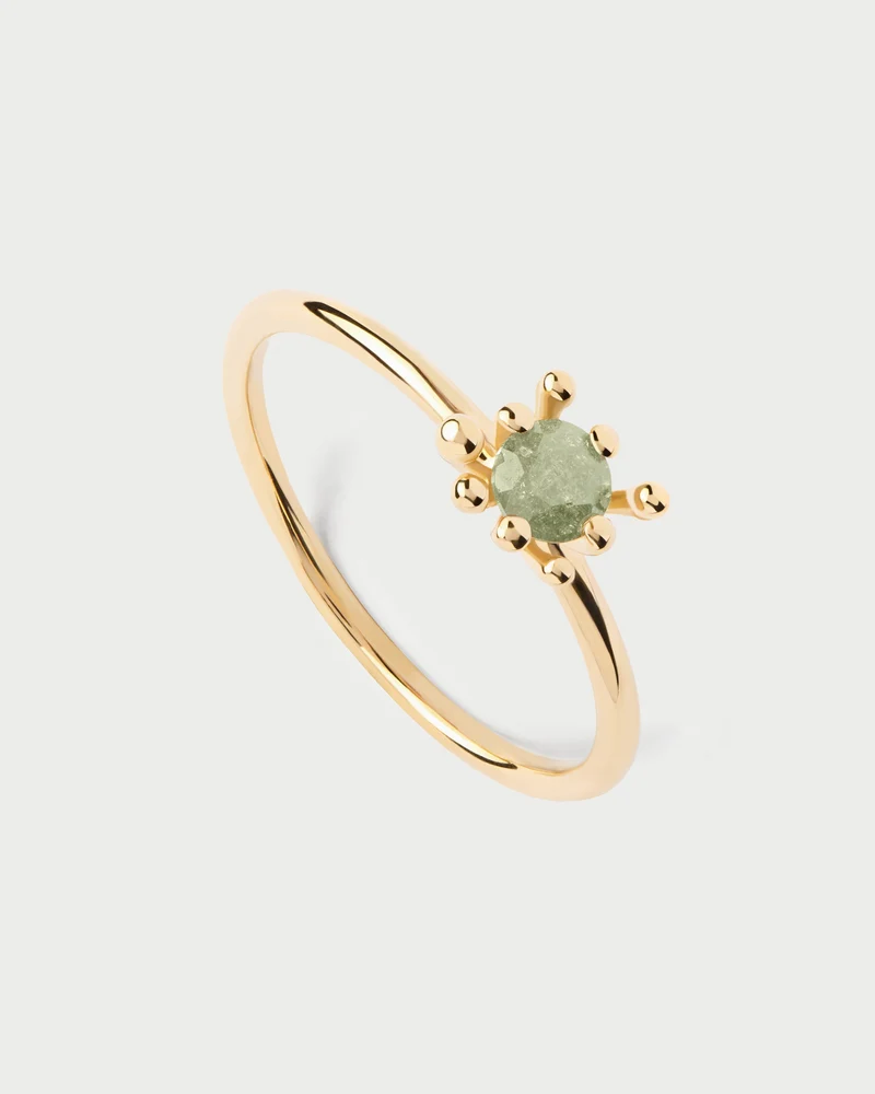 Green Fleur ring