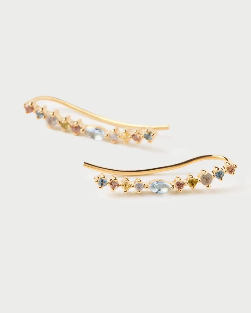 Lotus climbing earrings