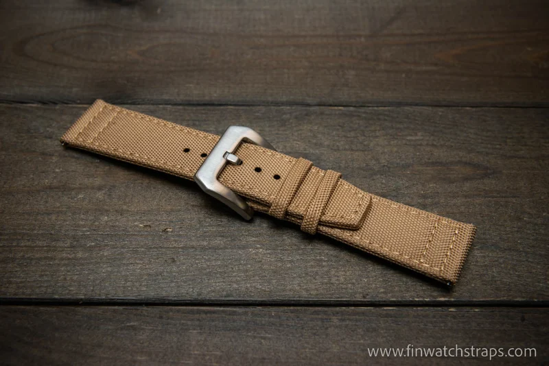 Sailcloth Canvas watch strap, waterproof watch band, fits PAM, U-Boat, Seiko and other heavy watches 19 mm, 20 mm, 21 mm, 22mm, 23mm, 24 mm