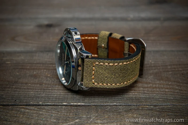 Vintage canvas watch strap: 20 mm, 22 mm, 24 mm, 26mm