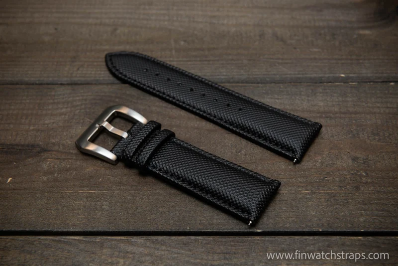 Sailcloth Canvas watch strap, waterproof watch band, fits PAM, U-Boat, Seiko and other heavy watches 19 mm, 20 mm, 21 mm, 22mm, 23mm, 24 mm
