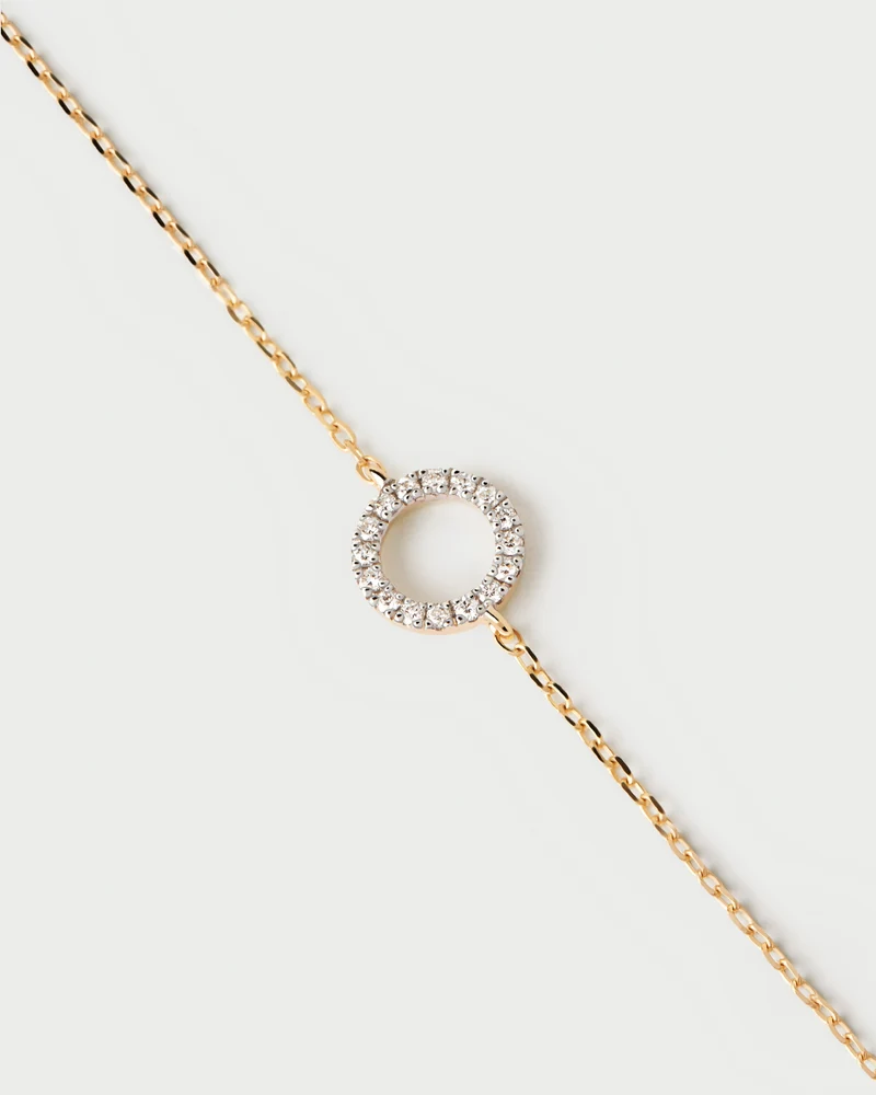 Diamonds and gold Circle bracelet