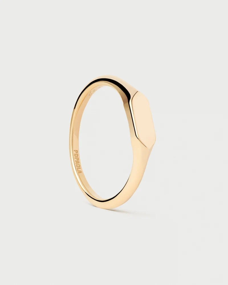 Hexagon mini stamp ring
