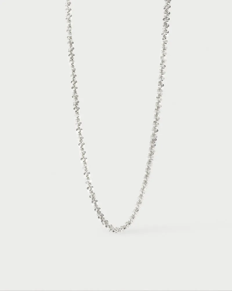 Sparkle silver chain necklace
