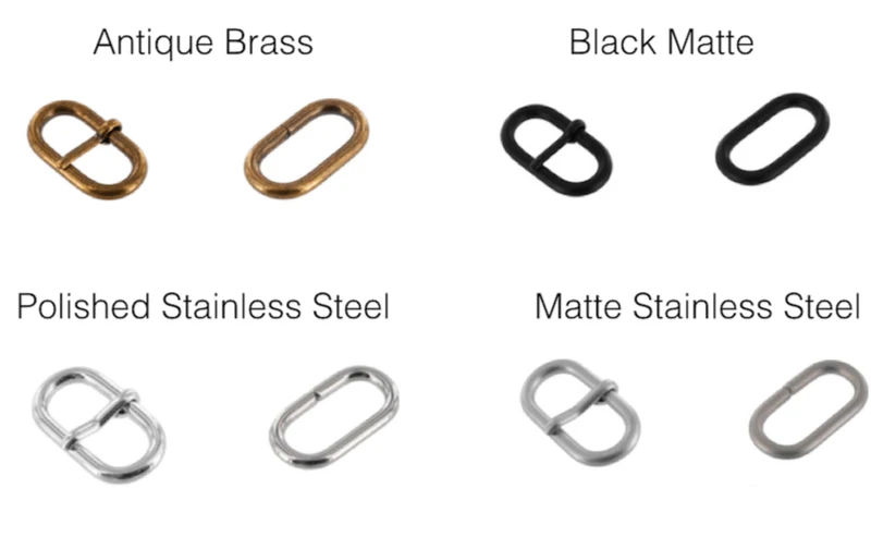 Zulu stainless steel buckle set (black, silver, bronze, brushed)
