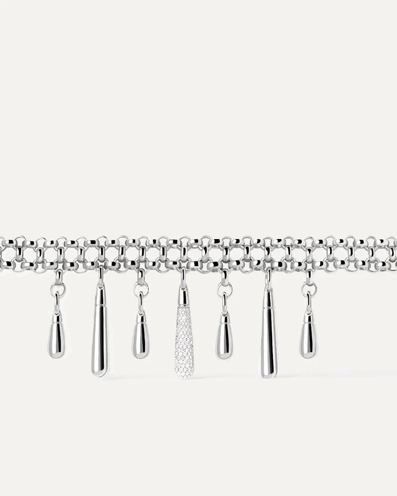 Jelly Silver Choker Necklace