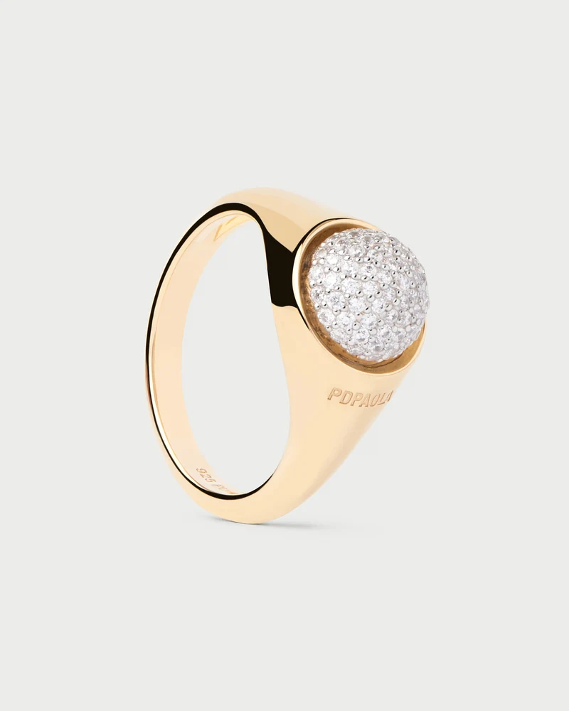 Pavé Moon Ring