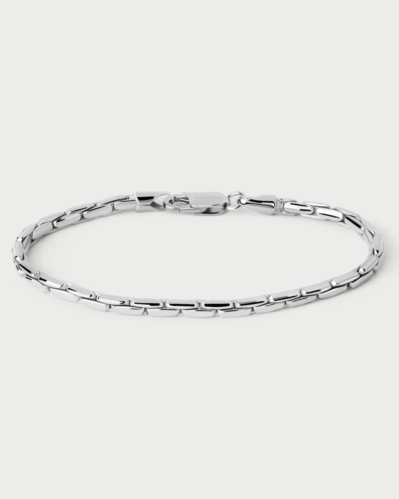 Large Boston Silver Chain Bracelet
