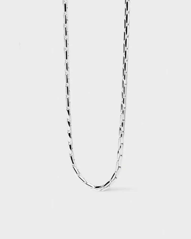 Large Boston Silver Chain Necklace
