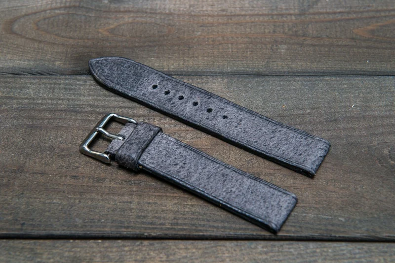Suede vintage leather watch strap (Crazy Cow, Griffin), handmade in Finland -14 mm, 15 mm, 16mm, 17 mm, 18mm, 19 mm, 20mm, 21mm, 22mm, 23 mm, 24mm, 25 mm, 26 mm.