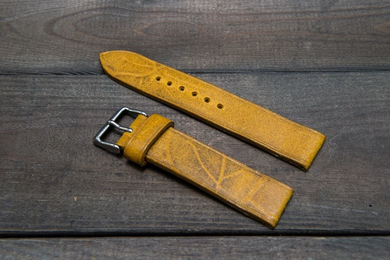 Suede vintage leather watch strap (Crazy Cow), handmade in Finland -14 mm, 15 mm, 16mm, 17 mm, 18mm, 19 mm, 20mm, 21mm, 22mm, 23 mm, 24mm, 25 mm, 26 mm.