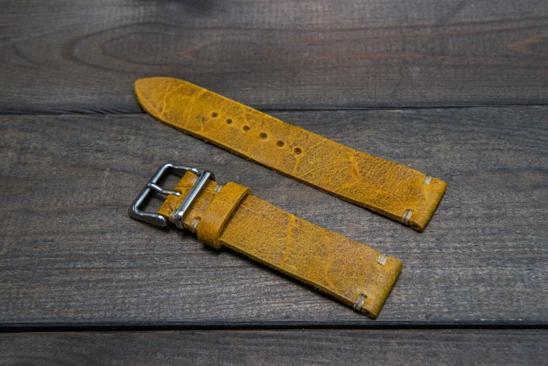 Suede vintage leather watch strap (Crazy cow), handmade in Finland - 16mm, 17 mm, 18mm, 19 mm, 20mm, 21mm, 22mm, 23 mm, 24mm, 25 mm, 26 mm.
