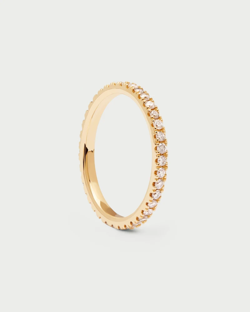 Diamonds and gold Eternity Medium Ring