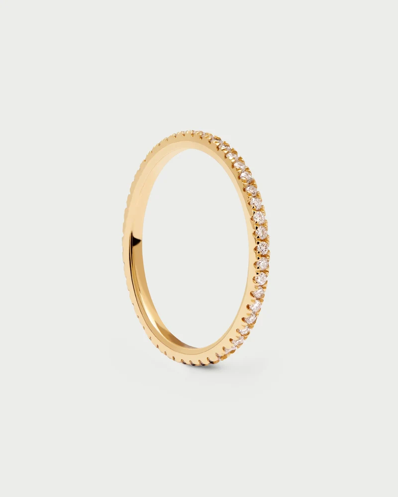 Diamonds and gold Eternity Mini Ring
