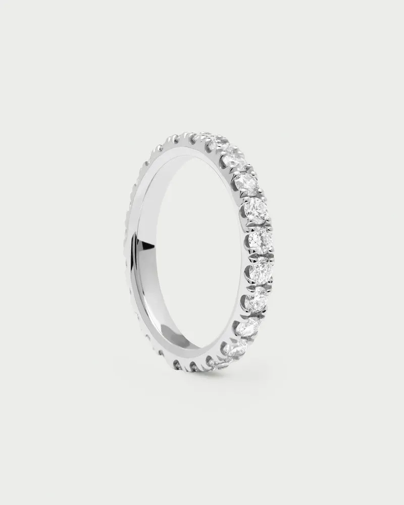 Diamonds and White Gold Eternity Supreme Ring