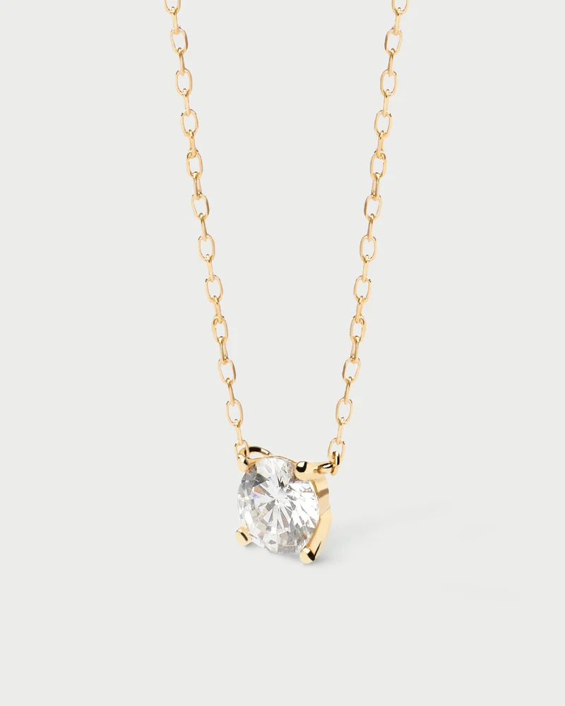 Diamonds and Gold Solitaire Supreme Necklace