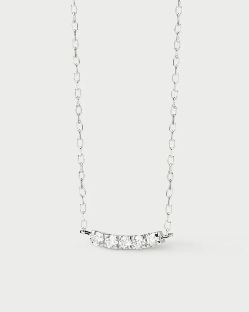 Diamonds and White Gold Eternity Necklace