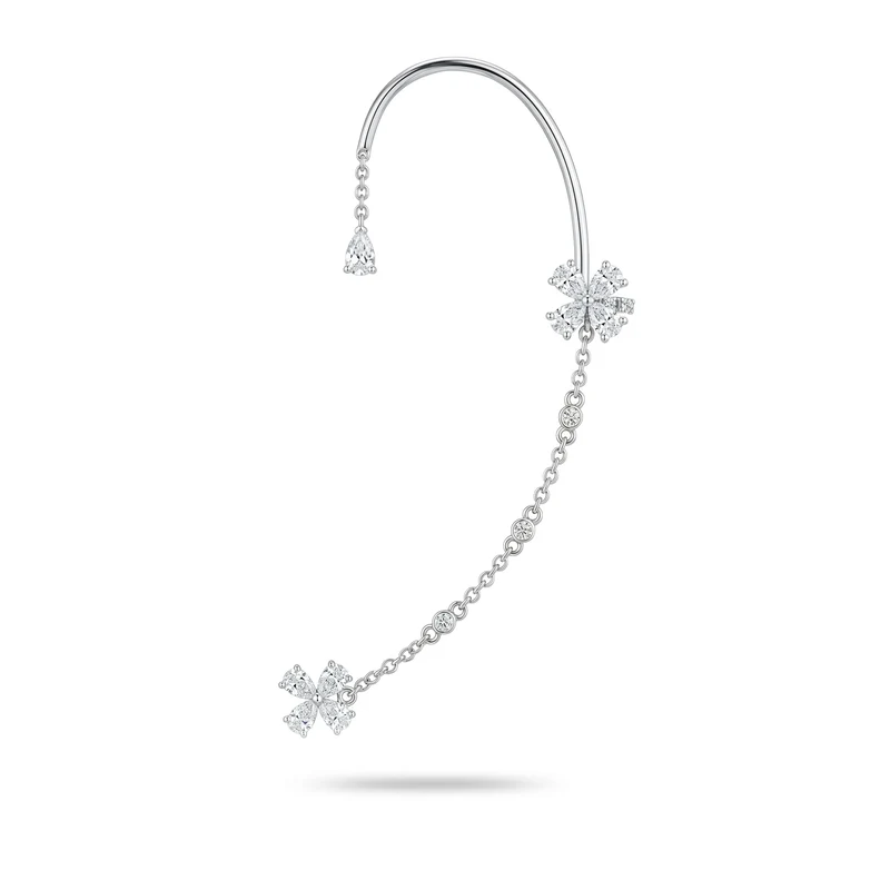 Golay orecchino ear cuff con fiori e catena incassata sx OEC874DBSX-26118110158
