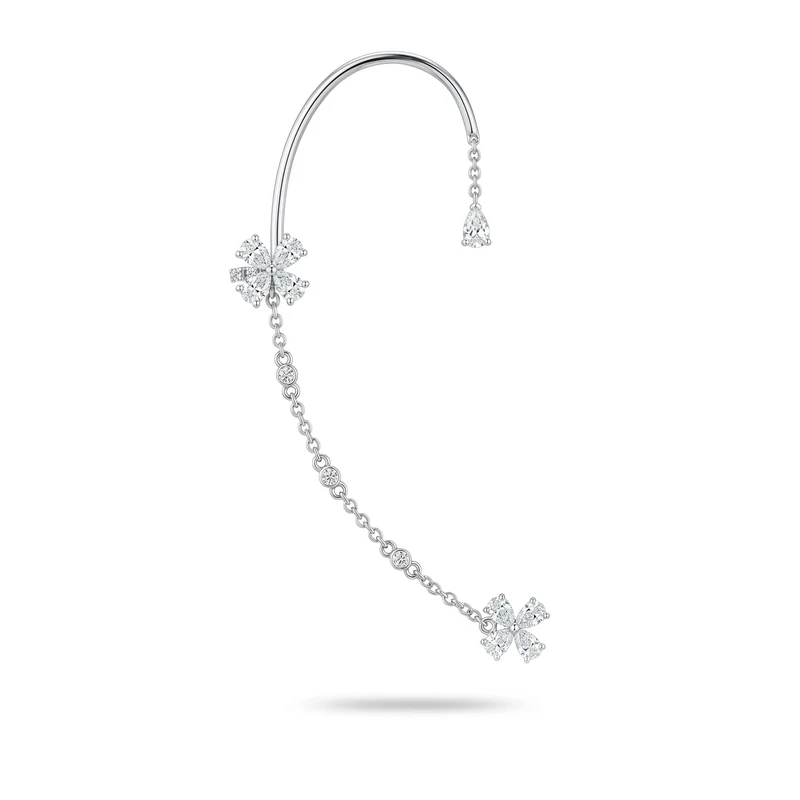 Golay orecchino ear cuff con fiori e catena incassata dx OEC874DBDX-26118110156