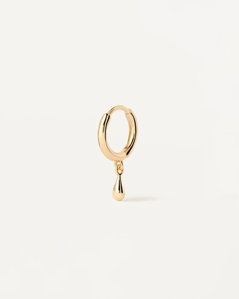 Teardrop Single Hoop Earring