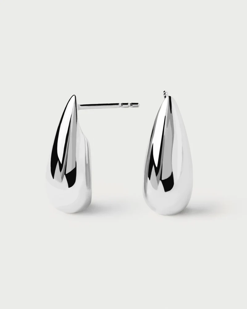 Large Sugar Silver Earrings