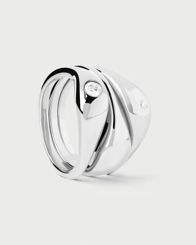 Sugar Silver Ring Set