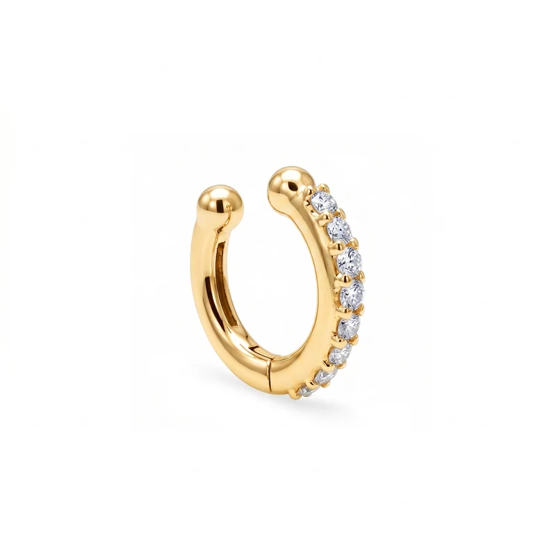 Golay orecchino ear cuff a molla con diamanti oro giallo OEC814DG-26190110092