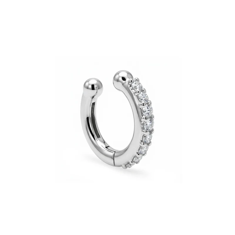 Golay orecchino ear cuff a molla con diamanti oro bianco OEC814DB-26028110274