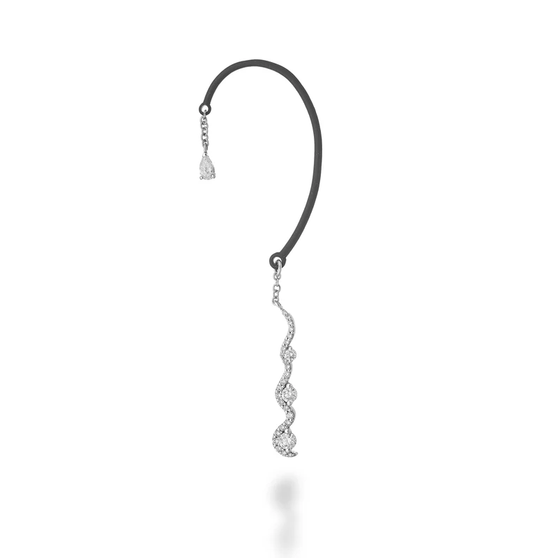 Golay orecchino ear cuff sinistro elemento in titanio OEC806DBSX-26013110147