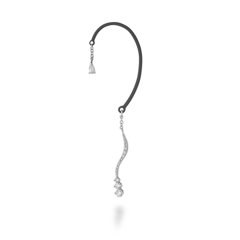 Golay orecchino ear cuff sinistro elemento in titanio OEC805DBSX-26034110139