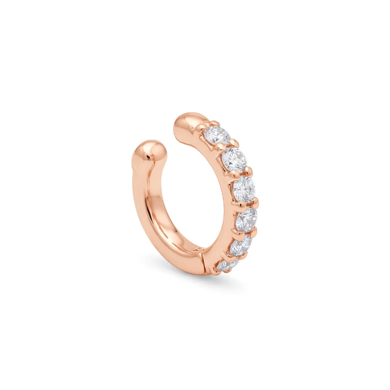 Golay orecchino ear cuff a molla con diamanti oro rosa OEC780DR-26023110082