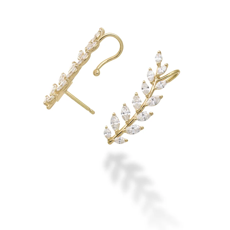 Golay mono orecchino ulivo con marquise, oro giallo, sx OD840DGSX