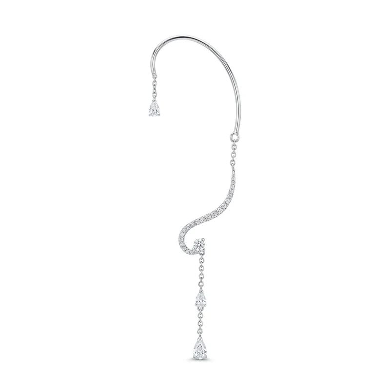 Golay orecchino ear cuff sinistro diamanti round e gocce OD762DBSX-26076110133