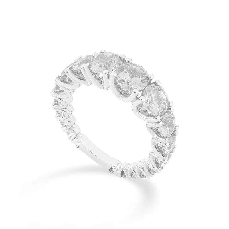 Nihama an 18kt diam lab a scalare con barretta oro bianco ct. tot. 4,10 centr. 0,90 NXDABIC1498DIO4