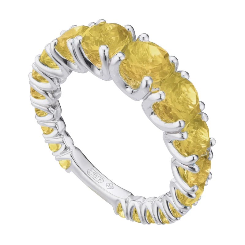 Nihama an 18kt citrino a scalare con barretta oro bianco NXDABIC1498CITO4