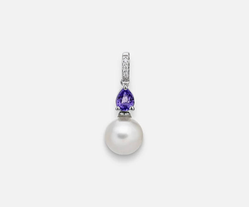 Nihama pe 18k fw 6,5/7 ametista goccia 4x3 ct.0,18 dia ct.0,01 NP0387O4FABI065