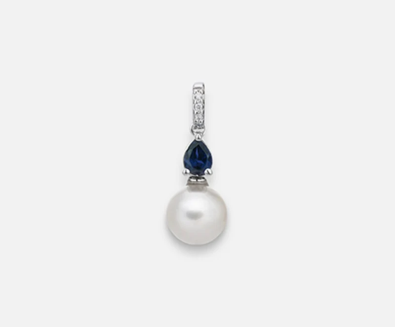 Nihama pe 18k fw 6,5/7 zaffiro goccia4x3 ct.0,18 dia ct.0,01 NP0386O4FABI065