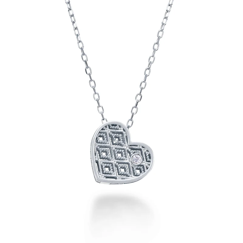 Nihama cl 18k cuore oro bianco diam. ct.0,01 NDCUOREO4