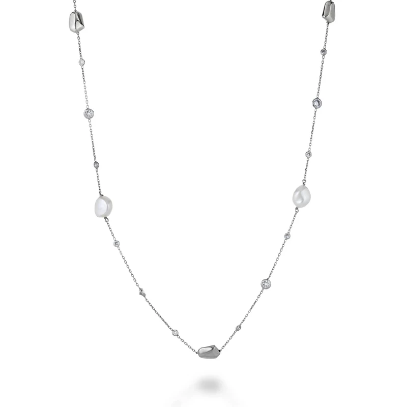 Nihama cl ag925 fw bar 9/10 gem swarovski cm.90 ND7592A4FDBI910