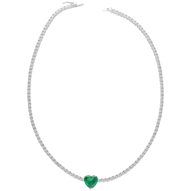 Nihama cl ag925 gem swarovski bianchi e verde ND7585A4VERDE00