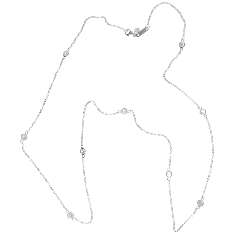 Nihama cl ag925 gem swarovski bianco cm.60 ND7583A4BIANCO0