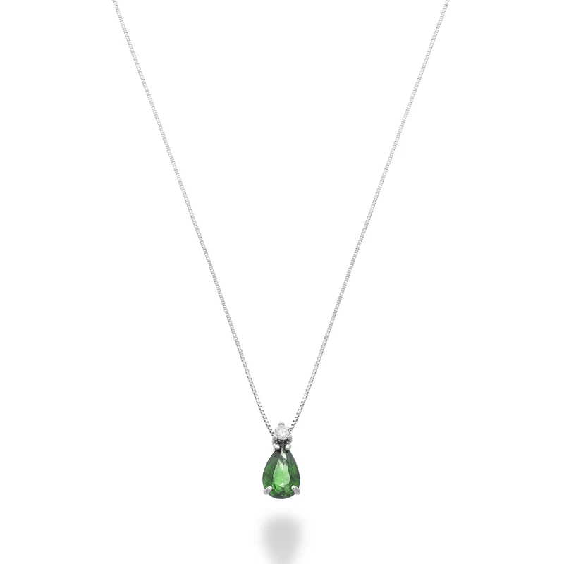 Nihama cl 9k smeraldo n. goccia 6x4 con diamantino ND5191R4SMN032