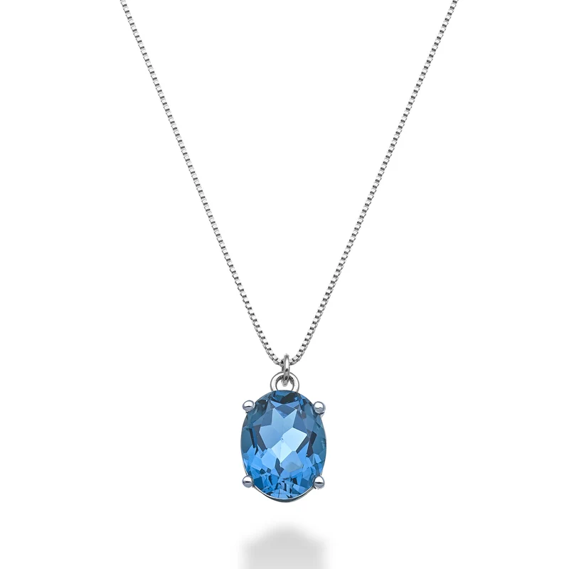 Nihama cl 18k topazio blu london ovale 9x7 ct.2,00 ND5143O4TPBL