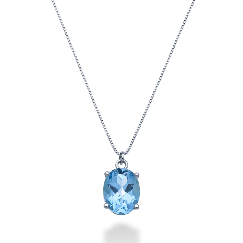 Nihama cl 18k topazio azzurro ovale 9x7 ct.2,10 ND5143O4TPAZ
