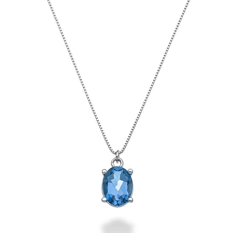 Nihama cl 18k topazio blu london ovale 8x6 ct.1,40 ND5142O4TPBL