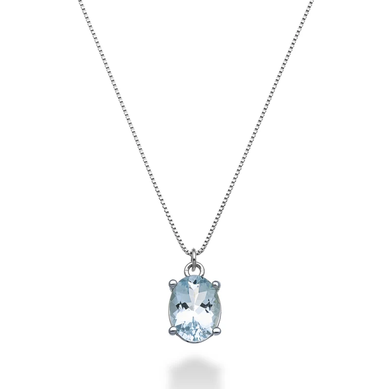 Nihama cl 18k acquamarina ovale 8x6 ct.1,00 ND5142O4AM
