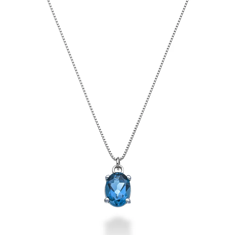 Nihama cl 18k topazio blu london ovale 7x5 ct.1,00 ND5141O4TPBL