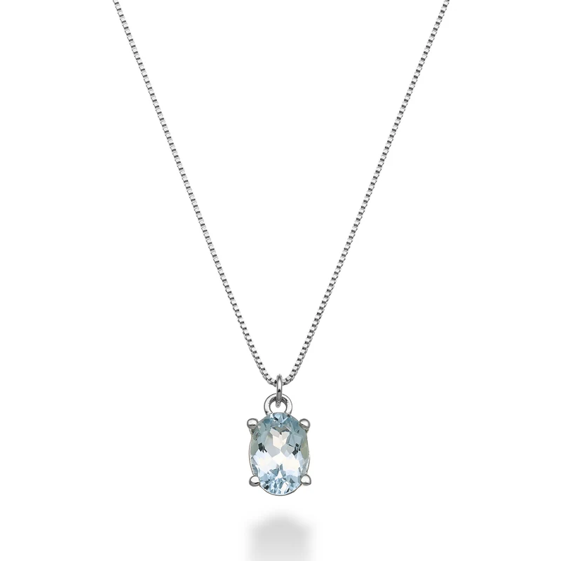 Nihama cl 18k acquamarina ovale 7x5 ct.0,50 ND5141O4AM