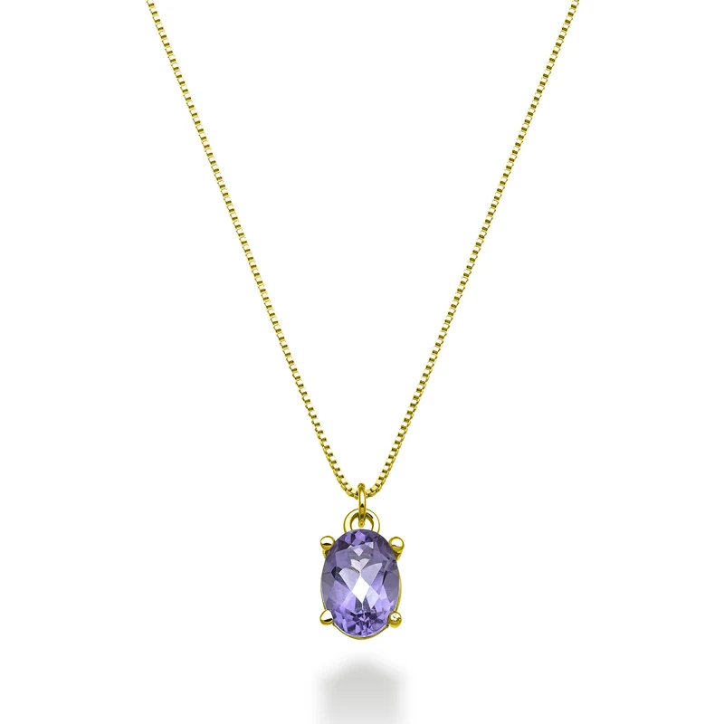 Nihama cl 18k ametista ovale 7x5 ct.0,60 oro giallo ND5141O1AMET
